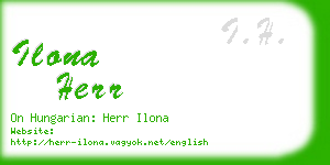 ilona herr business card